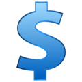 Heavy Dollar Sign on emojidex 1.0.34