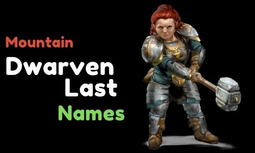 Mountain Dwarven Last Names