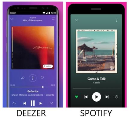 Design and UI Deezer vs Spotify