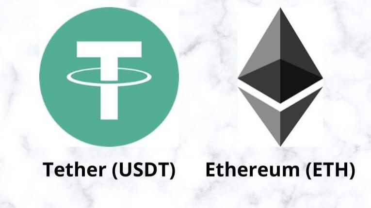 USDT and ETH